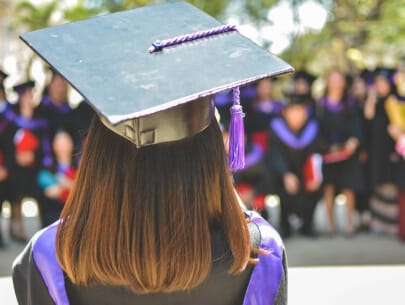 a person in a graduation cap